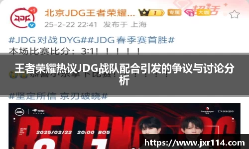王者荣耀热议JDG战队配合引发的争议与讨论分析