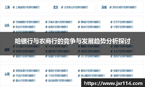 哈银行与农商行的竞争与发展趋势分析探讨